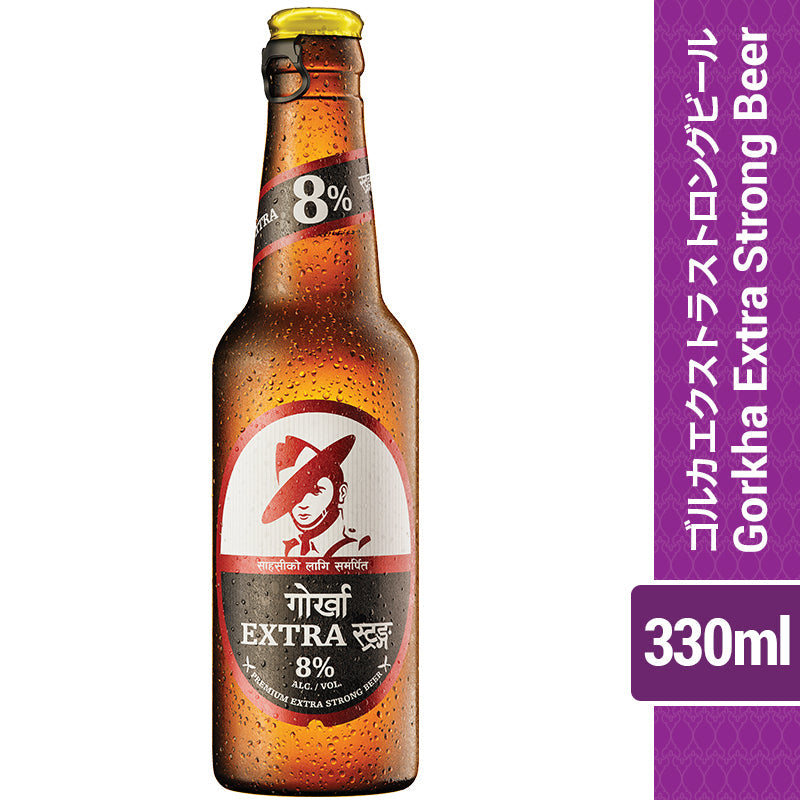 Gorkha Extra Strong Nepali Beer 330ml (Bot) Nepal Beer, Alcohol